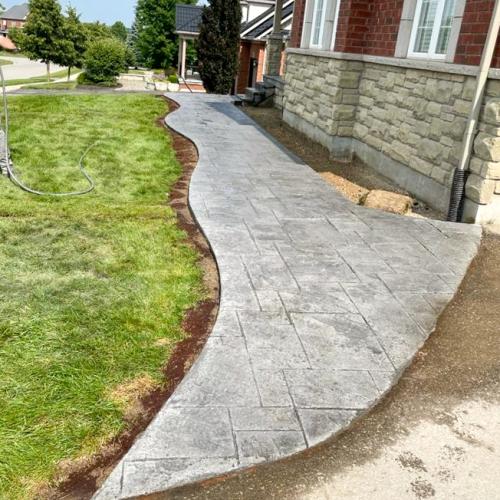 Stamped Concrete Walkway