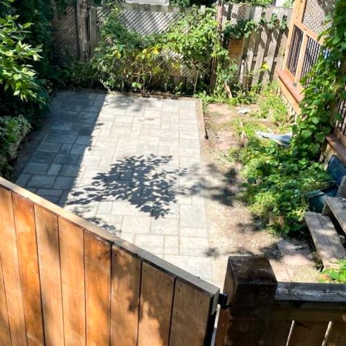 Parking Pad + 45º Wood Gate