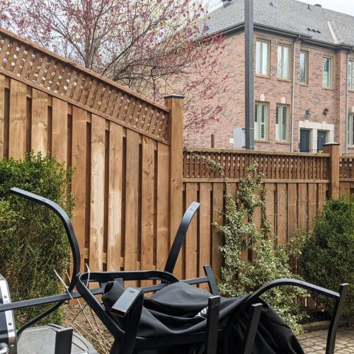 Fence with fire route exit